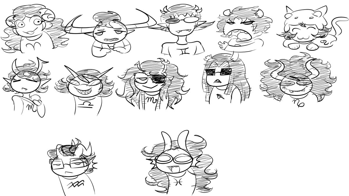 during stream i drew all the beta trolls from memory.... it was fun to try to remember all of them !!! #SilArt