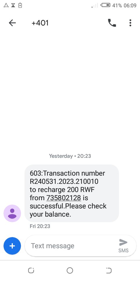 IZerbabert's tweet photo. @airtelrw Dear @airtelrw ko naguze airtime ejo muburyo bwa efashe nkabona SMS gusa singire icyo mbona kuri balance byagenze bite? https://t.co/tptd4IuVRU