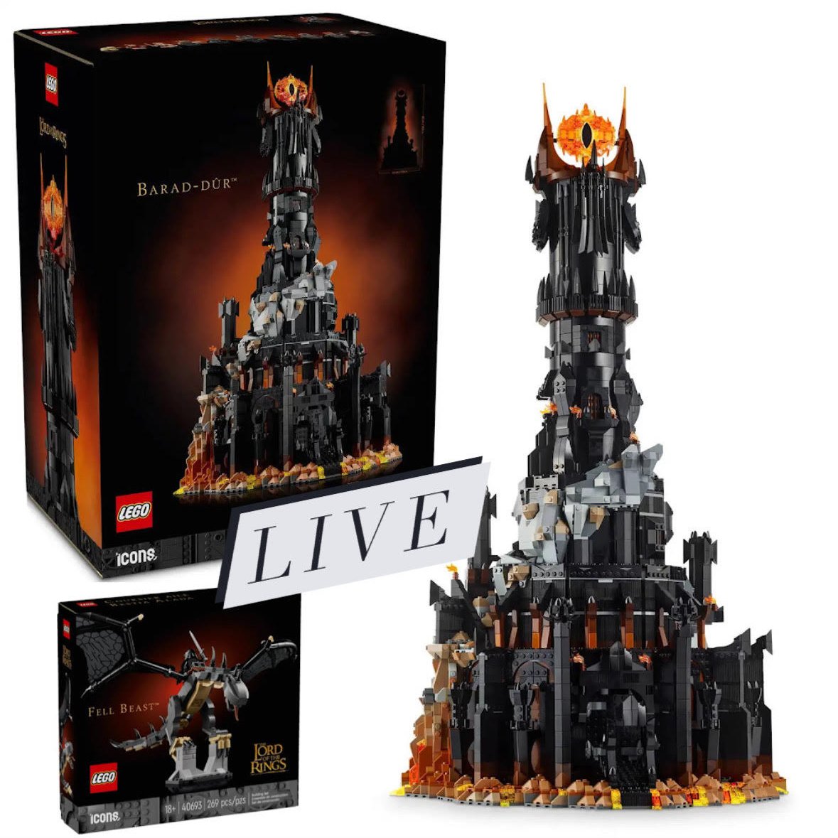 Now live! A must have for any LOTR Lego fan, the amazing new Barad-Dur set! Don't forget it comes with a free Fell Beast set too! Linky ~ bit.ly/3RbarRH #Ad #FPN #FunkoPOPNews #Lego #LOTR #BaradDur