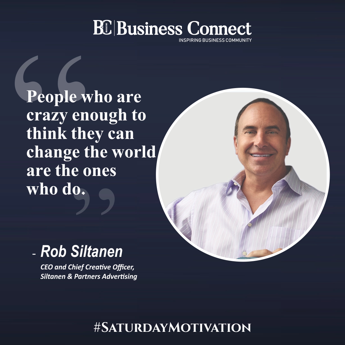 BusinessConne16's tweet photo. “People who are crazy enough to think they can change the world are the ones who do.” - Rob Siltanen
#saturdayspirit #energizingsaturday #upliftingweekend #saturdayfocus #goalgettersaturday #saturdayselfcare #weekendwins #saturdaystrength #productiveweekend #saturdayjoy https://t.co/Ze8gvnzBwC