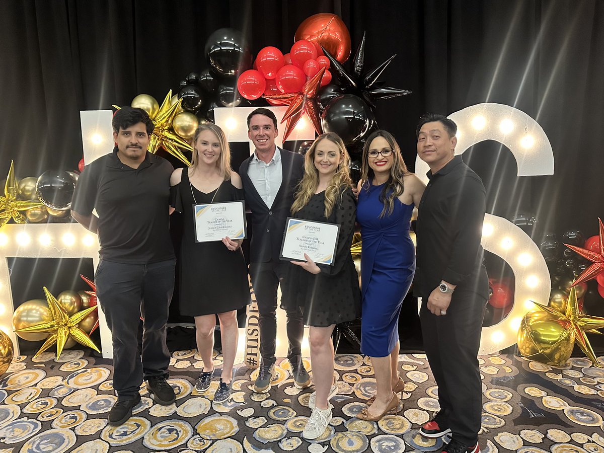 REDSTEM_Magnet's tweet photo. While our fifth graders graduated in Meyerland, some of our exemplary teachers were celebrated downtown. Mrs. Cade and Mrs. Kimbrell with Mrs. Tran received honors for teacher of the year and ESL teacher of the year at an HISD celebration.
@REDSTEM_Magnet
#TeamRedSTEM
@HoustonISD https://t.co/XT4hwzo9xg