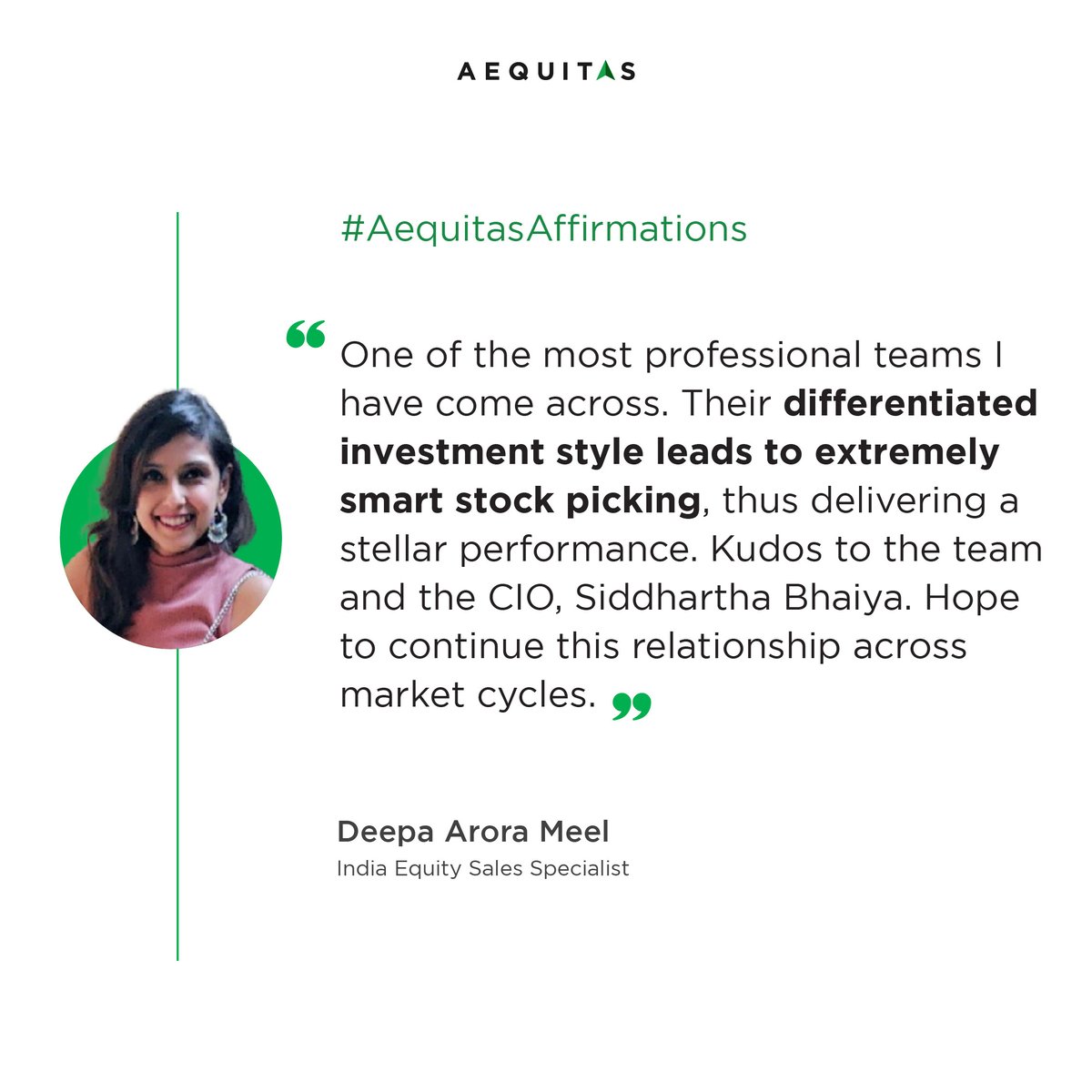 AequitasL's tweet photo. These heartwarming words from happy clients like Deepa Arora Meel are a huge testament to the strategy and the intense research that go behind a successful investment journey. Thank you!

Want to start your investment journey with us? Reach out today: https://t.co/nTxPA484Xd https://t.co/pGuggr0ooP