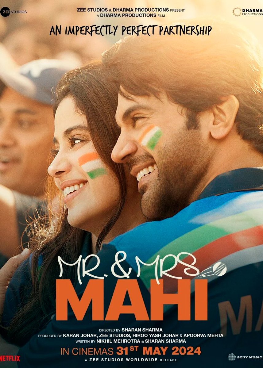 #MrandMrsMahi is estimated to have grossed ₹8.4 Crores in the domestic markets consolidated (India) on its opening day. #RajkumarRao #JhanviKapoor #SharanSharma