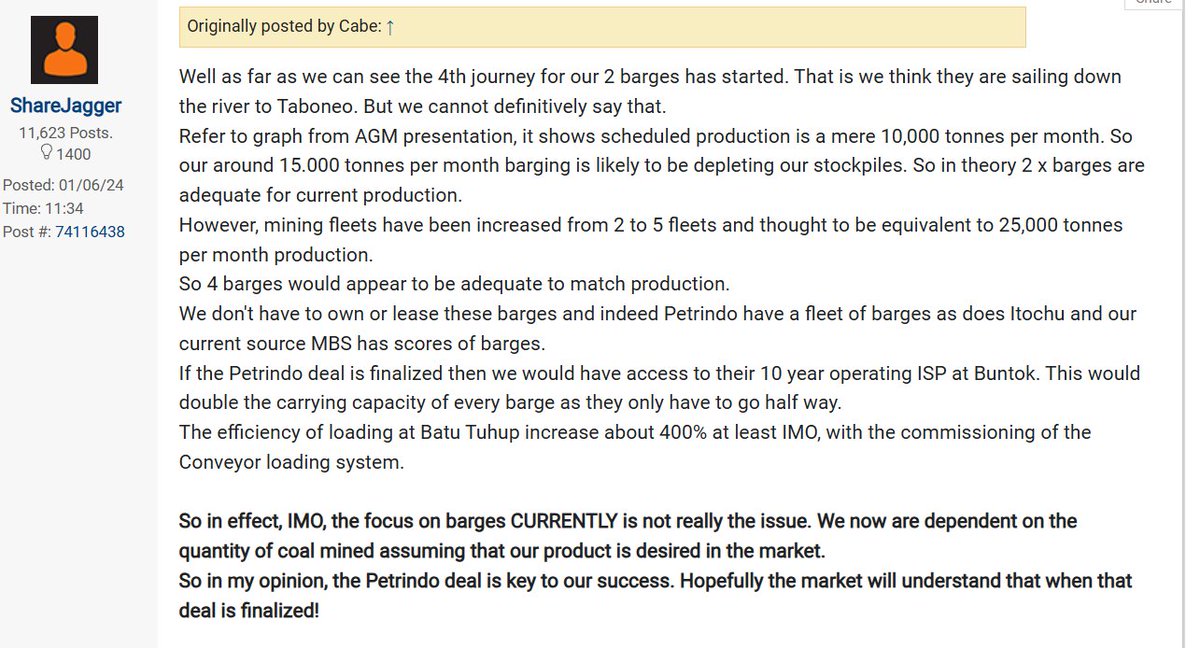$CKA from Hot Copper
Everyone worried about barges. It is not the bottleneck anymore.