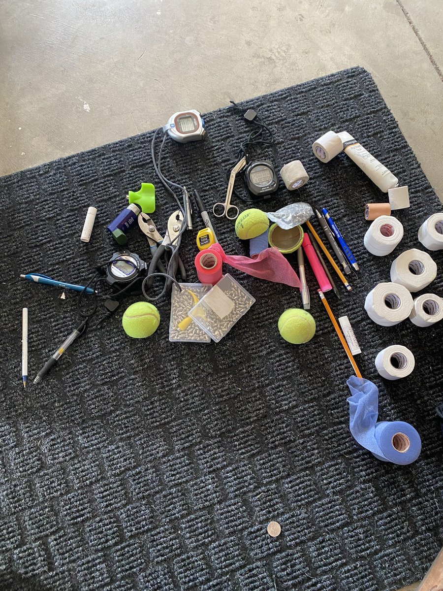 Cleaned out 1 back pack 2 days ago….tell me you’re a sprint/hurdle coach without telling me you are one?  <a href="/CoachJTAyers/">J.T. Ayers 🇺🇸</a> <a href="/oldskoolcoach/">Bryan Stith</a> <a href="/TidesTrack/">Kevin Eager</a> <a href="/pntrack/">Tony Holler</a> <a href="/CoachWhitman/">Keith Whitman</a> <a href="/SprintersCompen/">Coach Ryan J. Banta Psy.M.</a> <a href="/ByrdSportsPF/">ByrdSportsPerformance</a> 😂😂😂 #toomuchcrap #prepared #neurotic #bitobsessed