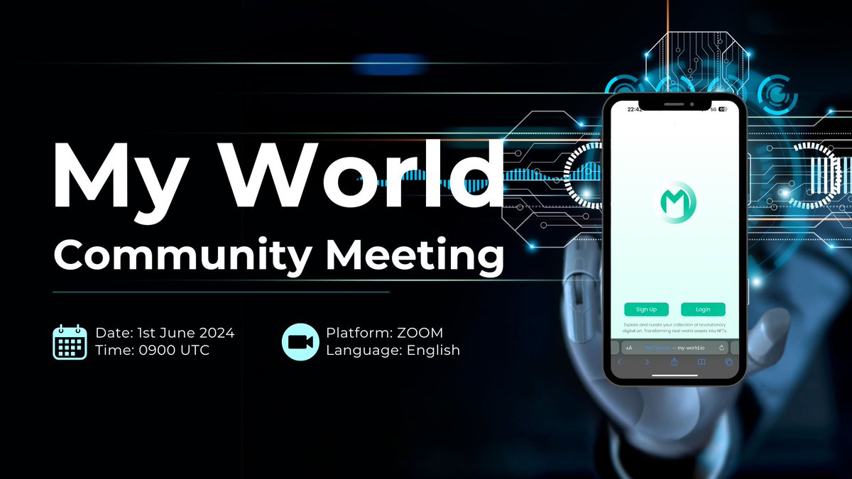 📢 My World Community Meeting Starts in 4 Hours! 🌍

Get ready for our exciting community update session where we’ll unveil the latest developments and enhancements within My World! 🚀

📅 Date: 1st June 2024
🕙 Time: 0900 UTC
🔗 Join Here: us06web.zoom.us/j/89758854198

Don’t miss out