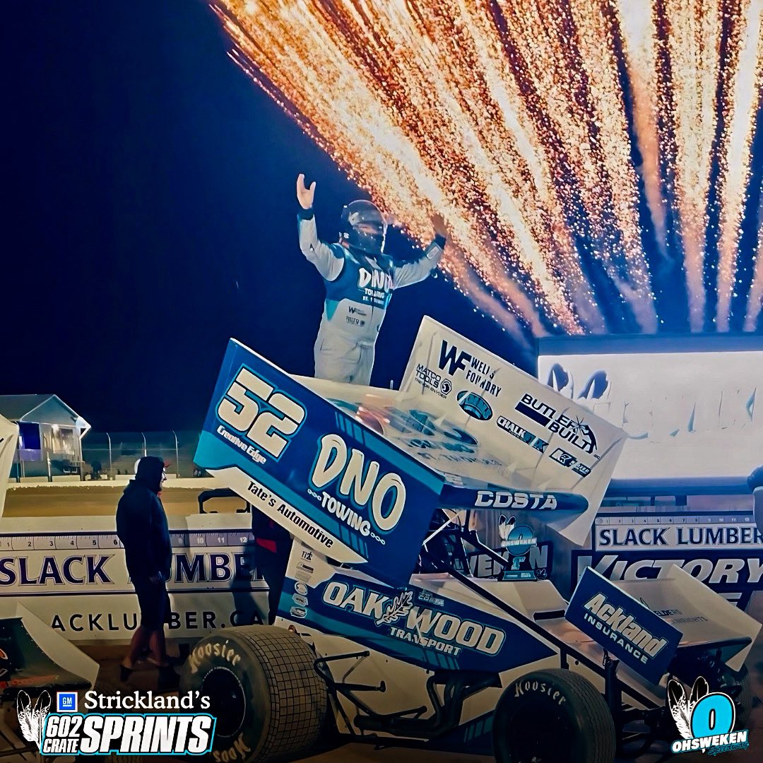 A picture is worth a thousand words, so caption this picture of <a href="/JesseCosta52/">Jesse Costa</a> celebrating in <a href="/Slacklumber/">Slack Lumber</a> victory lane!

#ohswekenspeedway #bigoproud #dirttrackracing #fridaynightexcitement #sprintcarracing #sprintcars