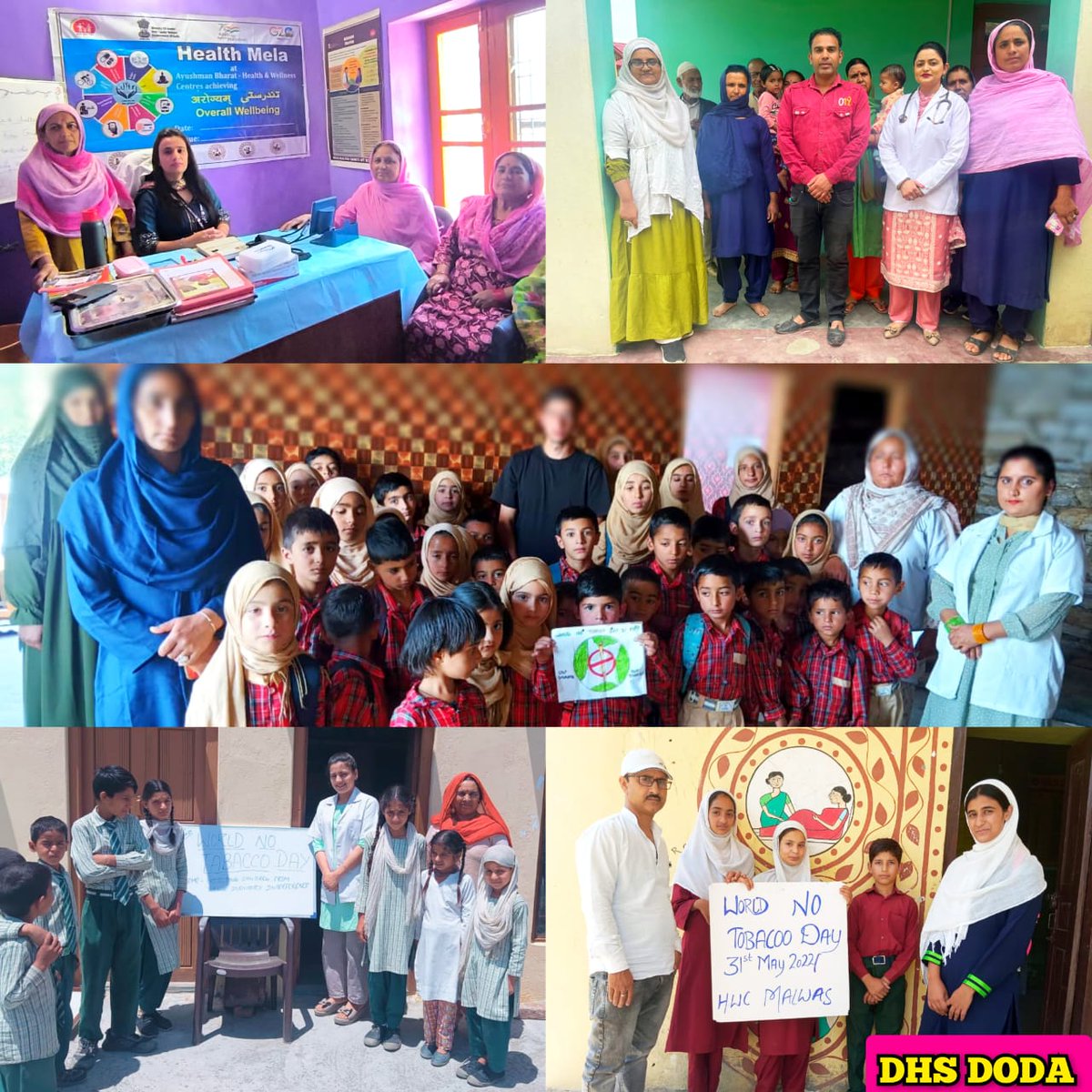 To commemorate the World No Tobacco Day, a series of awareness programs were organized across the district by Health Department Doda under the supervision of CMO Doda and guidance of BMO. #badaltajammukashmir #nashamuktjk #veerokibhoomi