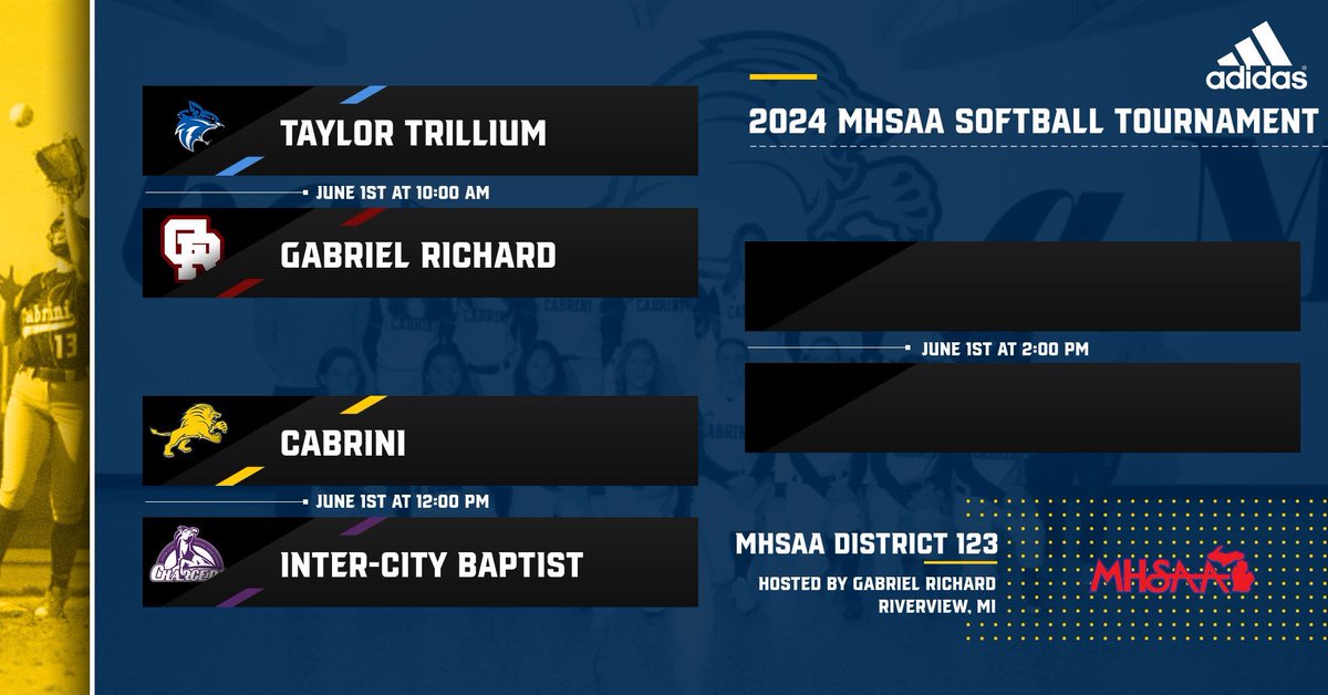🥎 District Softball Gameday! 🚨

🚌: Away
🆚: Vs. Inter-City Baptist
🏟️: At Gabriel Richard Softball Diamond
⏰: 12:00 PM
🗓️: June 1st, 2024
🎟️: gofan.co/app/school/MHS…

#MonarchPride
