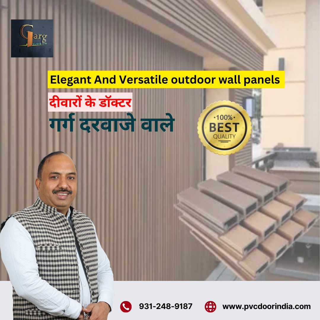 wpclouversnoida's tweet image. &quot;Transform your exteriors with elegant and versatile outdoor wall panels from Garg Darwaje Wale! Elevate your space with the best quality panels available in Noida. 

Noida, Sector 9, India, Uttar Pradesh
+91 92121 84136
goodmk97@gmail.com

#ElegantWallPanels #VersatileDesign