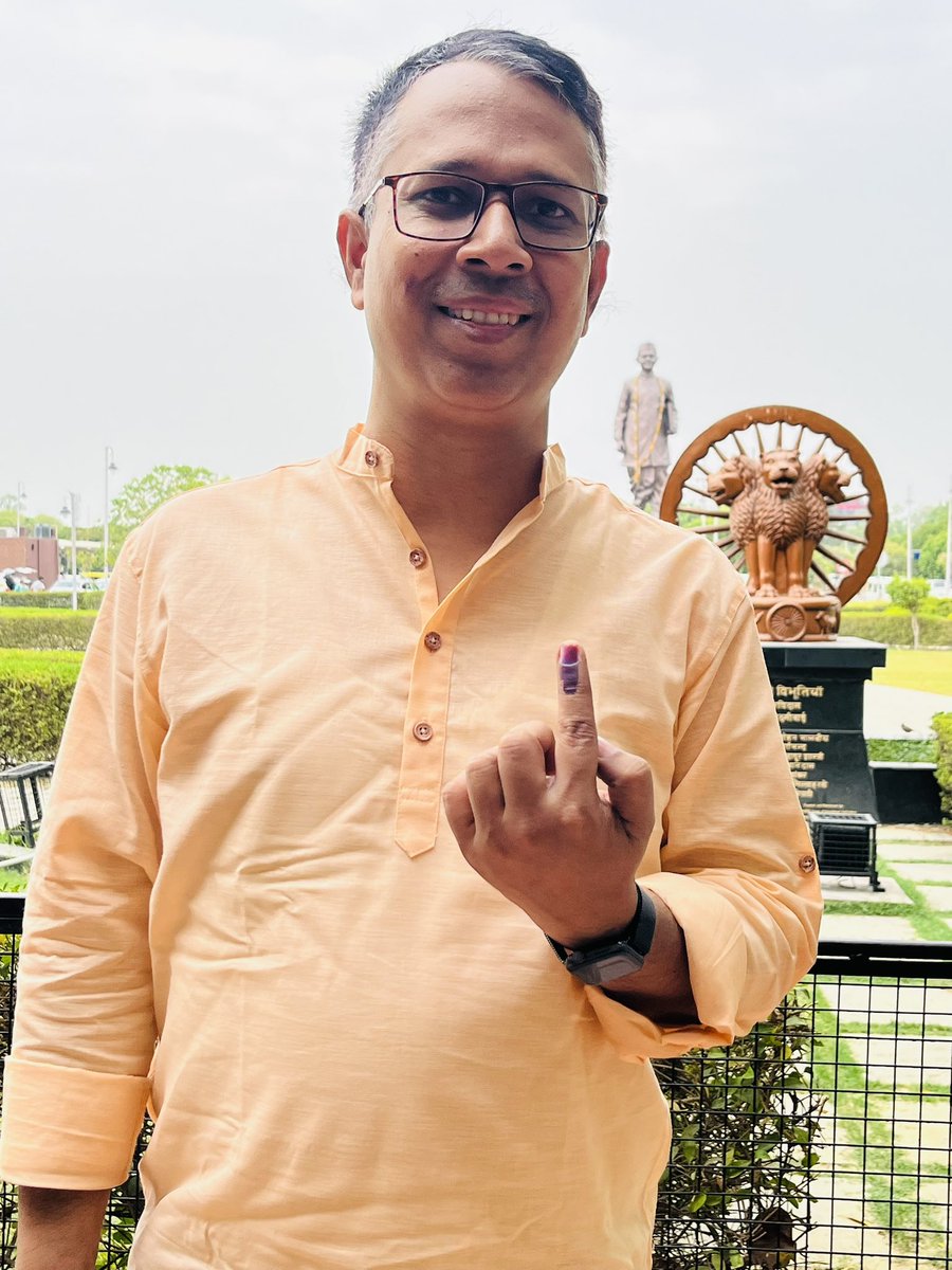 Proud #Voter of largest #Democracy! My vote is for more support and power to the #youngscientists! #IndiaVotes2024 #LokSabhaElections24