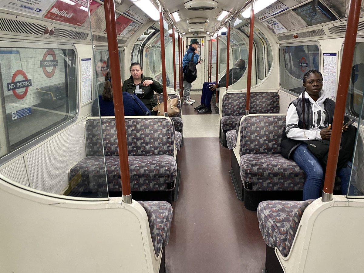 Taking the Bakerloo Line at 5:40 AM makes me happy these seats exist