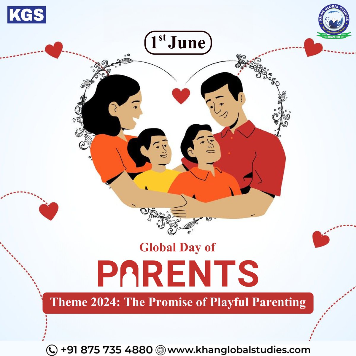 kgs_live's tweet image. माँ की ममता, पिता का साया, हर मुश्किल में यही होता है जीने का सहारा। सभी माता-पिता को Global Day of Parents की हार्दिक शुभकामनाएँ। 🙏❤
.
.
.
#globaldayofparents #parents #playfulparenting #parentslove #love #parentsupport #promises #ourmentor #currentaffairs #upsc2024 #ssc