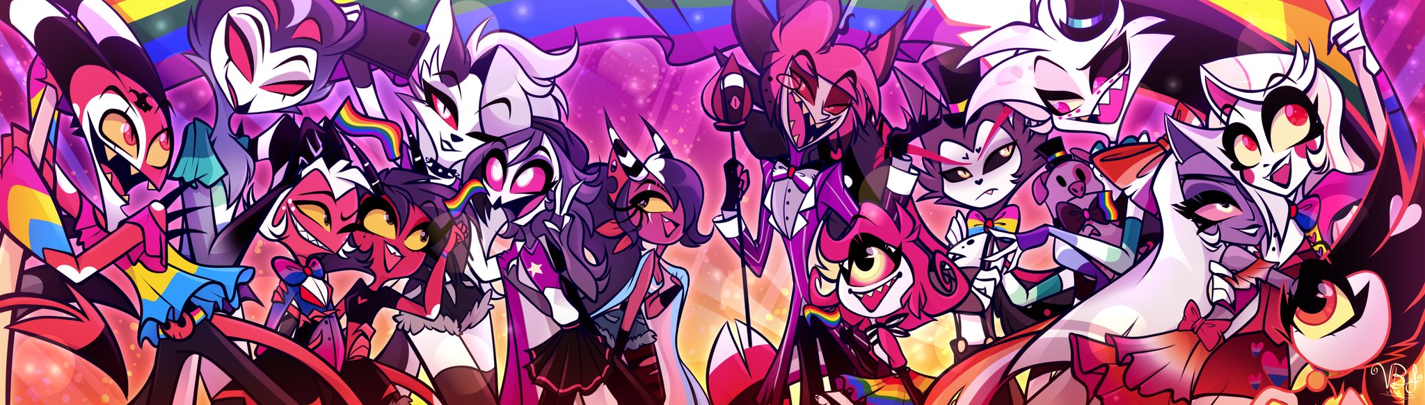 Helluva Pride 2024 ポスタープリント Hazbin Hotel + Helluva Boss UPDATES on X: 