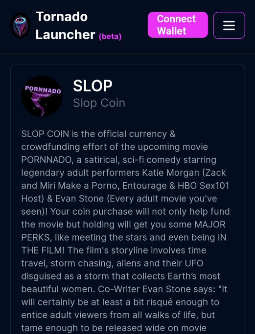 CAN THIS DAY GET ANY CRAZIER   YES $SLOP coin was leaked in several places today.   Yes it is a crowded