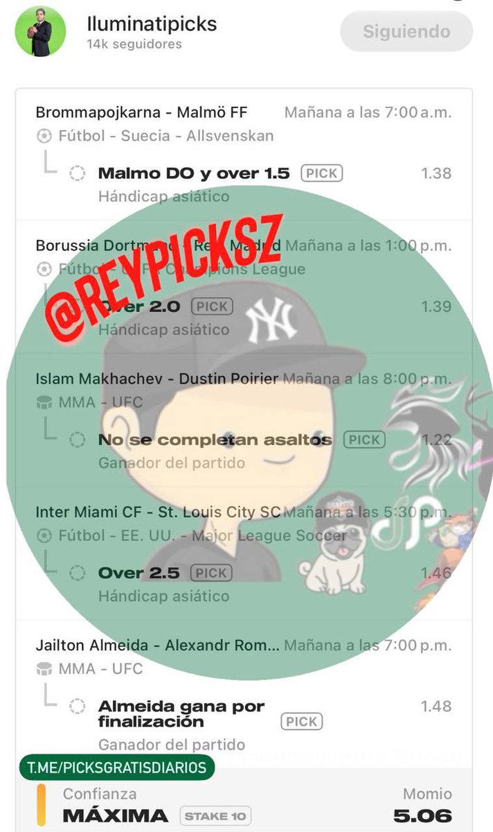Grupo Gratuito:
t.me/PicksGratisDia…

Iluminati, Garantizado

#FreePick