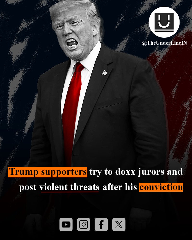 Trump supporters try to doxx jurors and post violent threats after his conviction

#DonaldTrump #US #Trump #USPresident