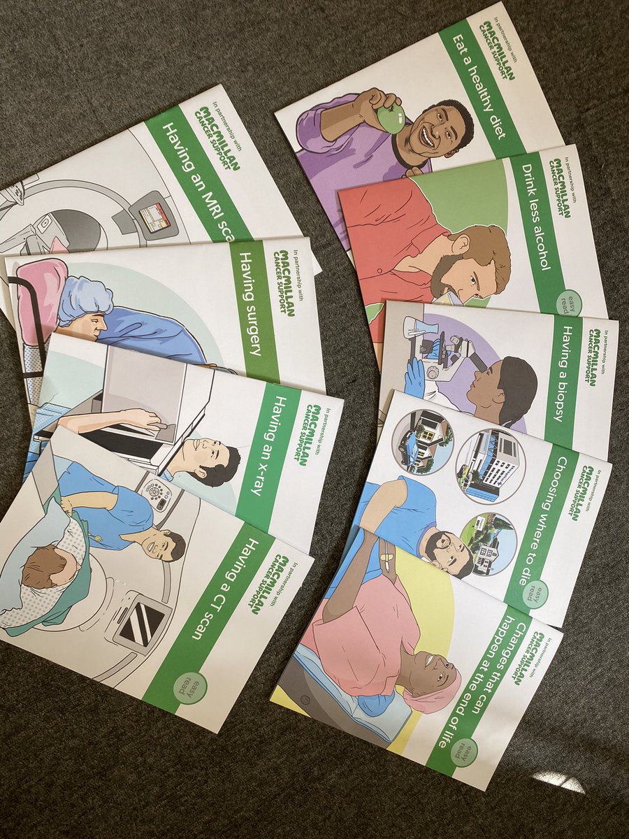 Some brilliant easy read materials produced by @macmillancancer now on many of our wards! Fantastic resource to better support our patients through care and treatment @morag_doherty @stacey_nelligan @MeersGail @MFT_PatientExp