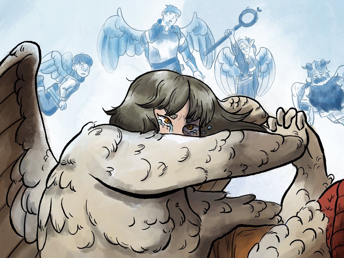 steadfastpetrel's tweet image. Hey there! I’m Keegan (any pronouns) and I’m a big fan of all things comics and TTRPGs! ✨
I mainly use this account for sharing fanart and comics, so feel free to check out my portfolio at steadfastpetrel.com or toss me an email at steadfastpetrel@gmail.com for work talk!