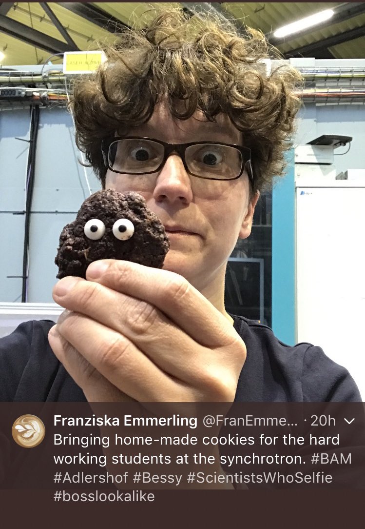 Happy #LightSourceSelfiesDay2024 !@lightsources #Happy20LightSources
<a href="/HZB_BESSY/">BESSY@HZB</a> remembering fun moments with <a href="/KeLinberg/">Kevin Linberg</a> (soon defending) celebrating research results and eye cookie deliveries to the hard working group (eaten outside of course!)
