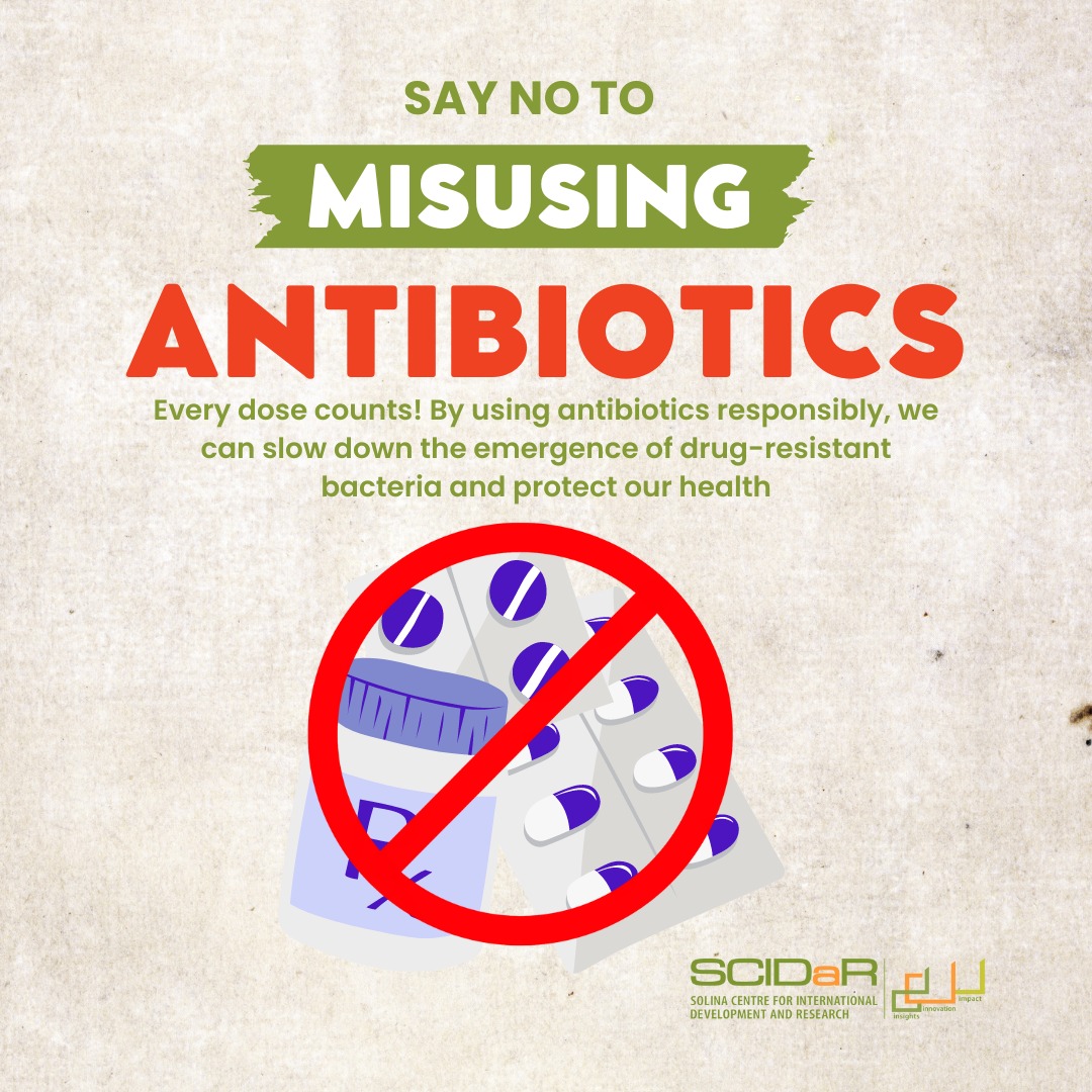 Do you know that misusing antibiotics can lead to antibiotic resistance, posing a serious threat to your health? You can take a stand against antimicrobial resistance and prioritize effective infection treatment. Remember, antibiotics aren't always the answer! Spread the word,