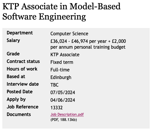 Dimitris Kolovos (@kolovos) on Twitter photo Join us <a href="/UoY_CS/">UoY Computer Science</a> and Leonardo UK in a Knowledge Transfer Partnership on model-based software engineering for complex systems of systems! Deadline for applications: June 4. jobs.york.ac.uk/vacancy/ktp-as… cs.york.ac.uk/research/group… <a href="/simosgerasimou/">Simos Gerasimou</a> <a href="/antoniogado/">Antonio García</a> Join us <a href="/UoY_CS/">UoY Computer Science</a> and Leonardo UK in a Knowledge Transfer Partnership on model-based software engineering for complex systems of systems! Deadline for applications: June 4. jobs.york.ac.uk/vacancy/ktp-as… cs.york.ac.uk/research/group… <a href="/simosgerasimou/">Simos Gerasimou</a> <a href="/antoniogado/">Antonio García</a>