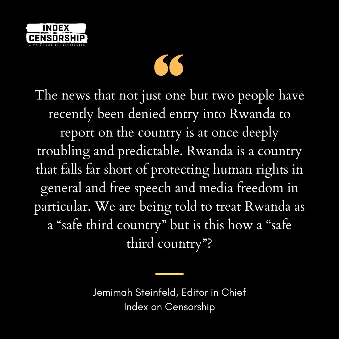 #Rwanda: Without transparency governments will feel free to act with impunity. The news that both @sallyhayd and @hrw were blocked from reporting on Rwanda is shameful. Read @JFSteinfeld's statement on the situation below. irishtimes.com/opinion/2024/0… (£)