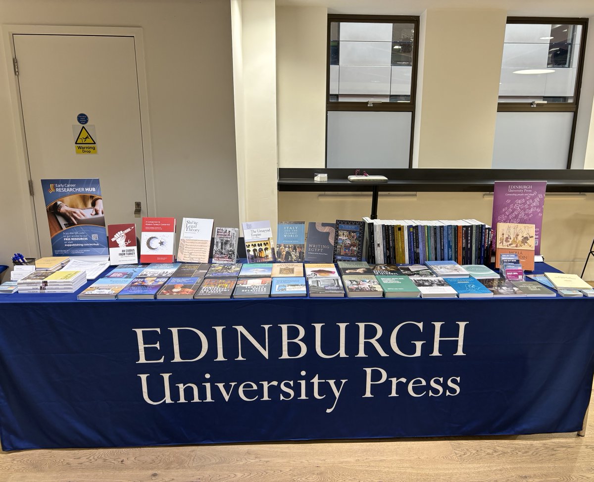 Head over to the EUP stall at #BRAIS2024 to chat to Senior Assistant Editor in Islamic and Middle Eastern Studies, Isobel Birks. Check out our books and journals and grab a conference bargain at the British Association for Islamic Studies Conference! 📚