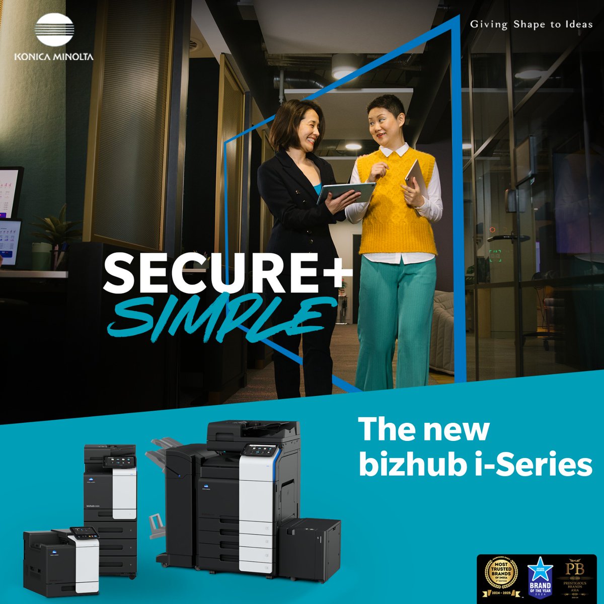 Introducing the newest members of the #bizhub i series, engineered to streamline your printing journey while prioritising enhanced security. Simplify your workflow & unlock the future of office printing with our Secure + Simple solutions!

#KonicaMinolta #RethinkPrint #NewLaunch