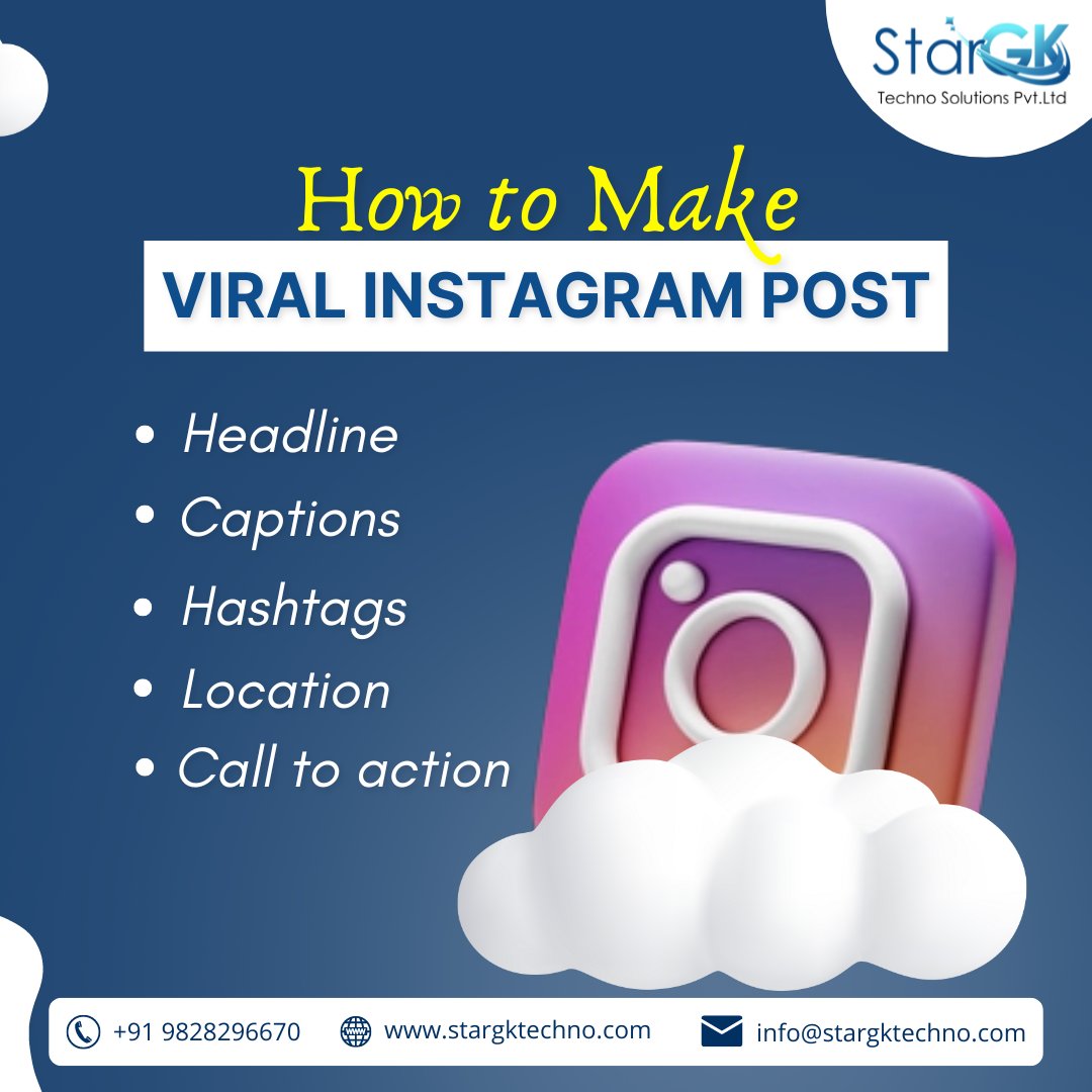 StargkL's tweet photo. Unlock the secrets to creating VIRAL INSTAGRAM POSTS with StarGK Techno Solutions!
Learn the tips, tricks, and strategies to captivate your audience and boost your engagement.

+91 9828296670 

#stargktechno #instagrampost #instagram #loksabhaeklection2024 #ModiJiKa_Yogender https://t.co/iharVGjJhv
