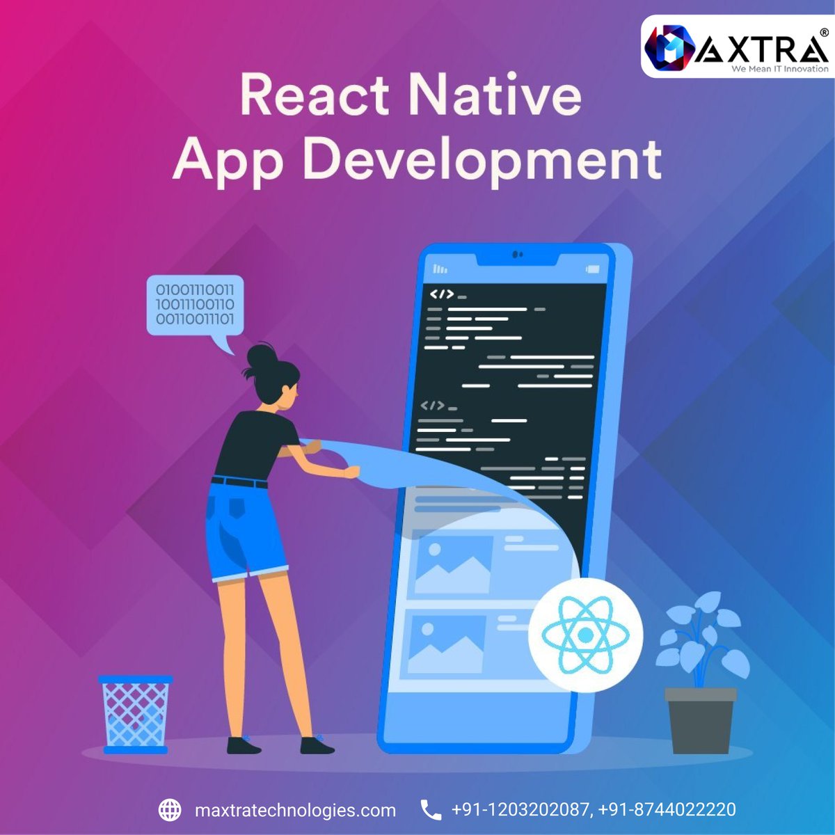 Maxtratech's tweet image. 🚀 Ready to take your app development to the next level? Discover the power of React Native! 🌐 Build stunning, high-performance mobile apps 💡📱 

🌐 - maxtratechnologies.com/react-native-a…
📞 - +91-8744022220

#reactnativeappdevelopment #reactnative #reactnativeapp #WebDesign #software