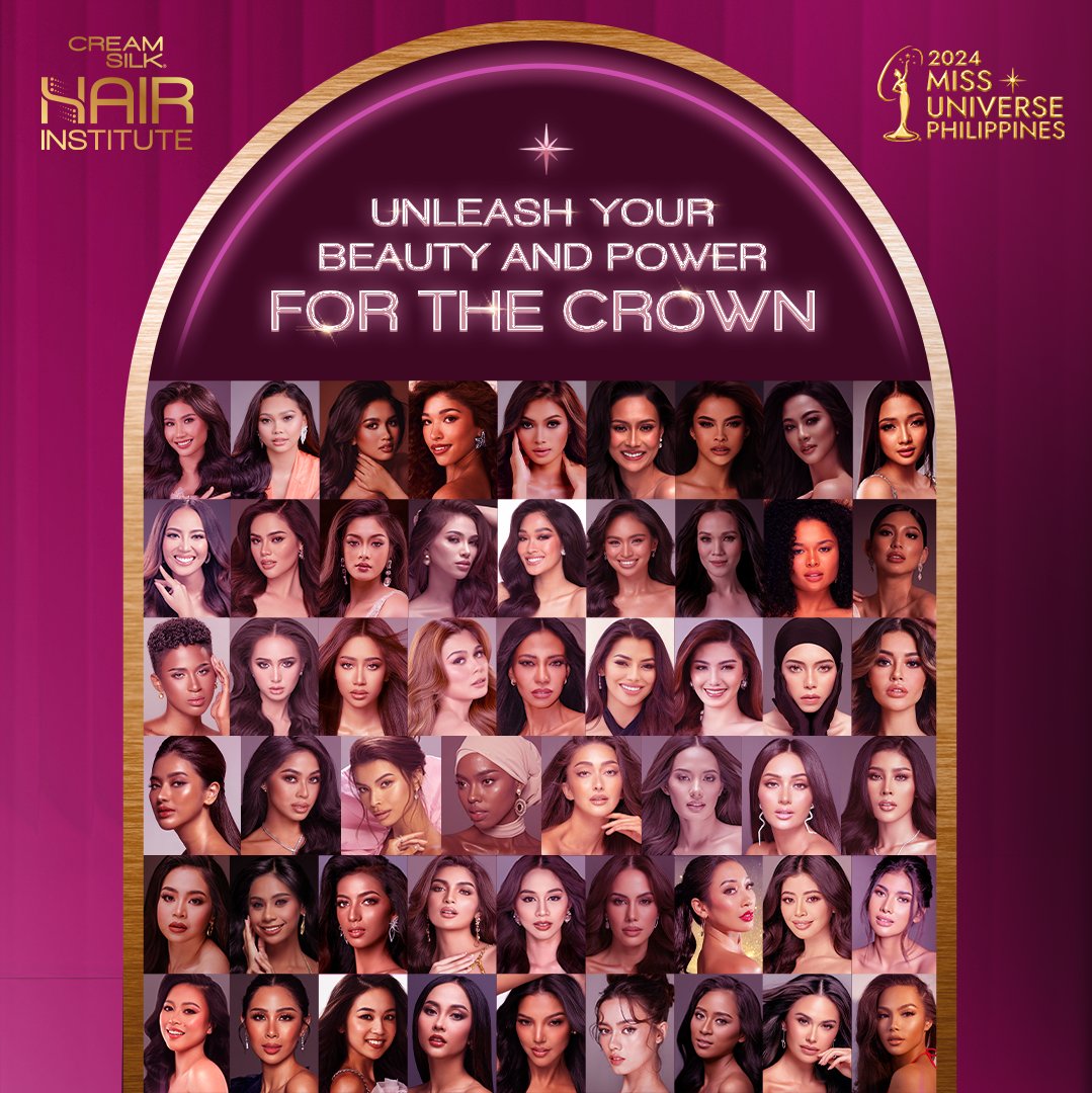 On the May 22 Miss Universe 2024 coronation night, these women will have to showcase their beauty and wit for the ultimate crown.

Who do you think will be the next #MissUniversePhilippines2024? Cheer for your favorite candidate in the comments! 👑

#MissUniversePHxCreamSilk