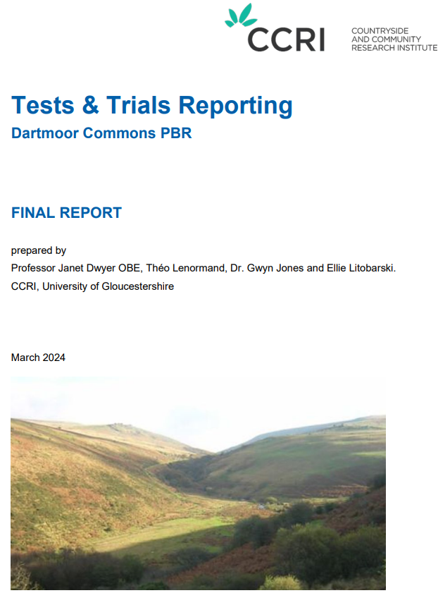 CCRI_UK's tweet photo. In March Janet Dwyer & Gwyn Jones completed the #Dartmoor 'Test and Trials'.
This has developed the model for 'payment-by-results' environmental land management on Dartmoor.
Final report available
https://t.co/qnZQ52YupP
#Farming #CommonLand #Devon #Livestock #Agriculture https://t.co/ms9dFHDpFJ