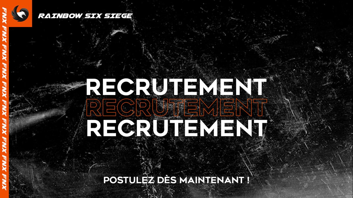 FENNIX ESPORT recrute un joueur (LIG) support , bp à long terme sérieux pour compétition ! 🔥

Les critères sont : 

- 18 ans
- Lannable
- Investie/motivé
- No trash sous peine de sanction
- Compréhensif
- Dispo 6j 
<a href="/LFT_R6_EU/">LFT/LFS/LFO/LFP 🇪🇺</a>