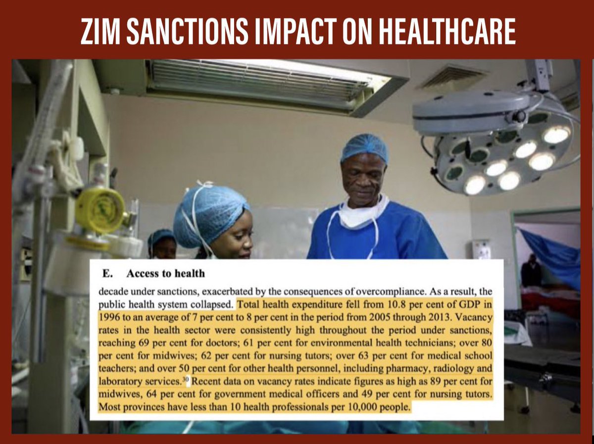 For 21 years you collectively punished innocent Zim women through illegal sanctions causing over 50 000 maternal deaths because you deprived those women healthcare, midwives, nurses, doctors and medication through your illegal and unilateral sanctions. You owe those women and