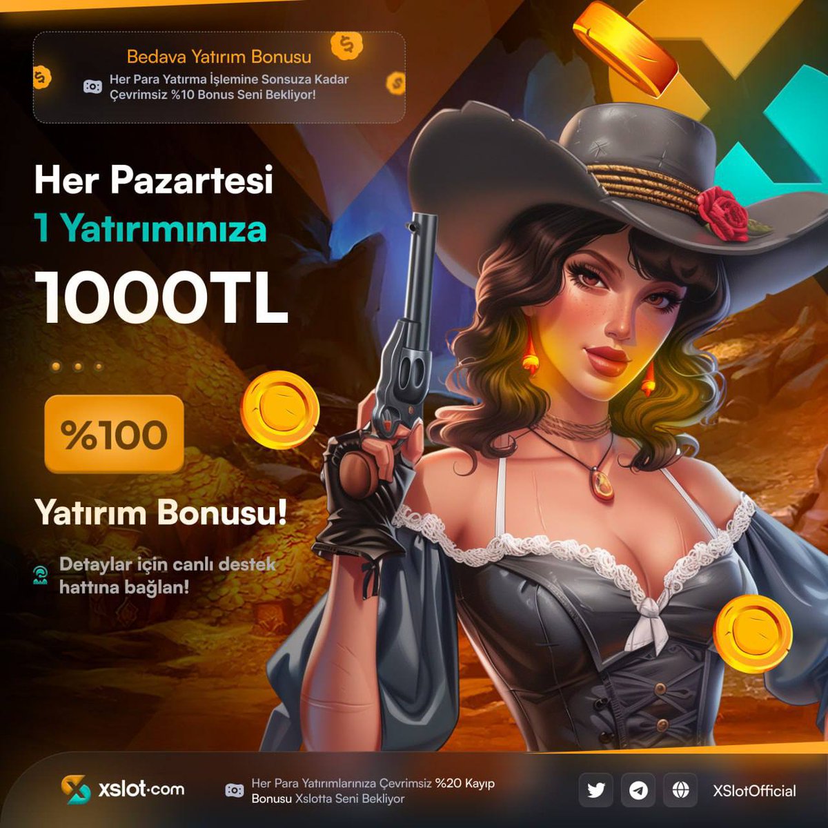 🏆Pazartesi Sendromuna Son!🏆 💸 Her Pazartesi %100 1000 TL Nakit Bonusu Aktif! ⭐️Yatırımını Yap, ⭐️Slot lobilerinde geçerli, ⭐️%100 Bonusunu Al! ⚡️Giriş ➡️ cutt.ly/xslotcom #xslot #xslotgiriş #denemebonusuverensiteler