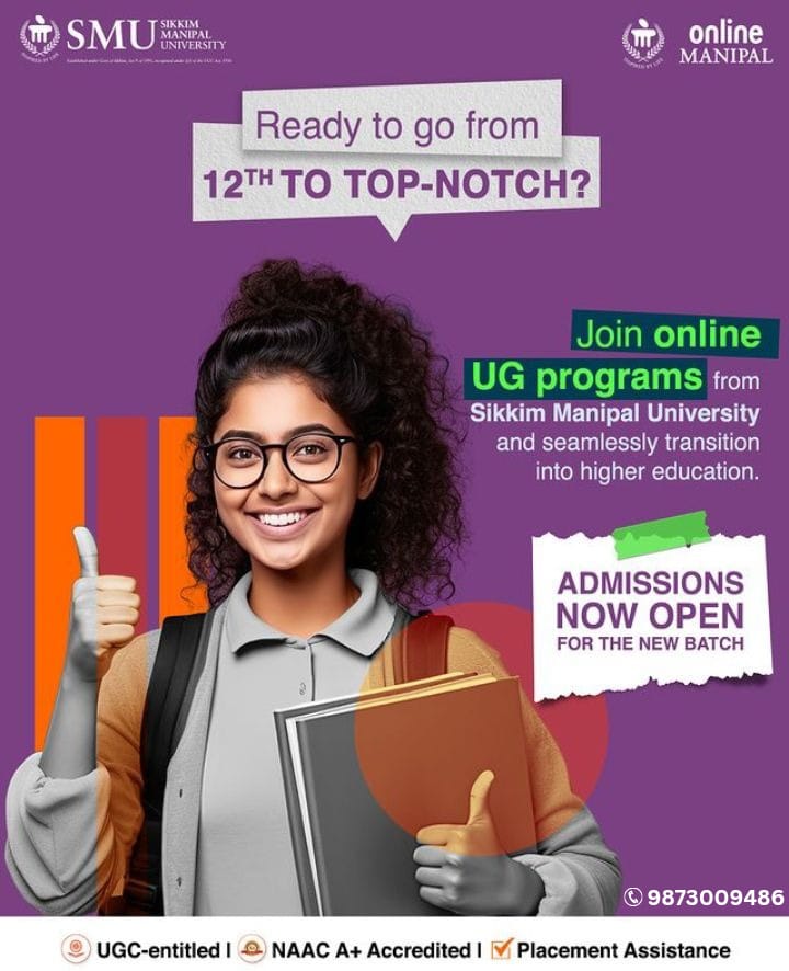 onlinemanipal Just finished 12th? Unsure of what's next? We at Online Manipal have got your back. Join our UG programs from SMU and get started from the comfort of your home. Admissions open now for the Batch 3! Click the link in the bio.
 Enroll Now 9873009486