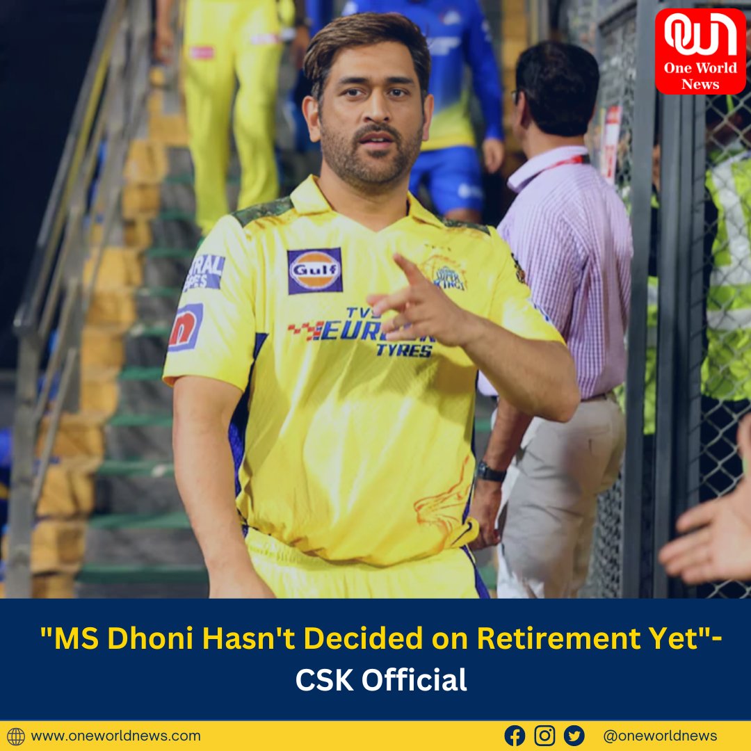 A CSK official revealed that MS Dhoni has not informed anyone within the team about retiring. Dhoni plans to wait a couple of months before making his final decision. #msdhoni #ipl #ipl2024 #CSkvsRCB #oneworldnews