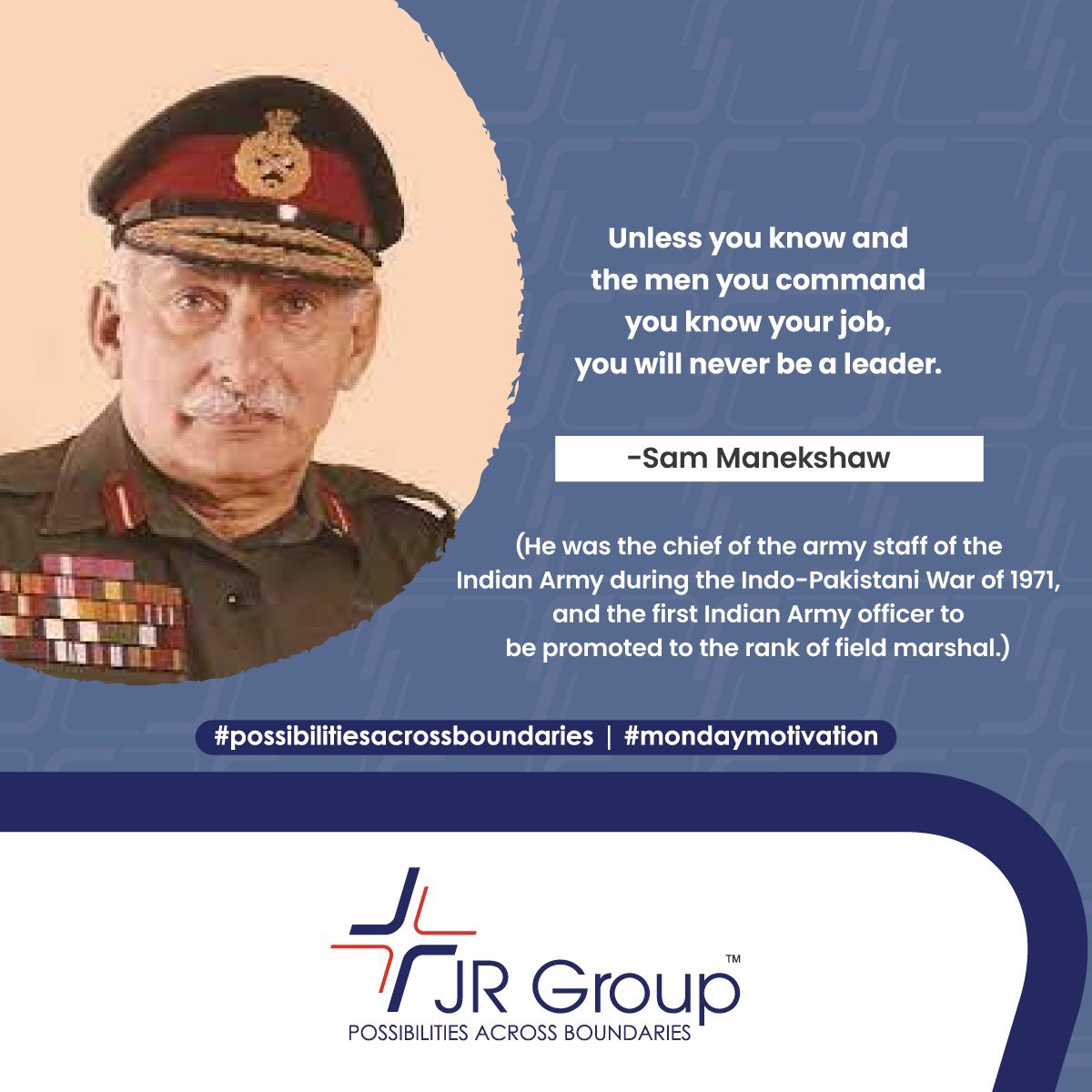 Remember what the legend said..!

#Possibilitiesacrossboundaries #JRgroup #Possible #India #Logistics #Shipping #Petroleum #Corporate #Possibility #possibilities #Gobeyond #Focus #focusonpossible #MondayMotivation #Monday #sammanekshaw