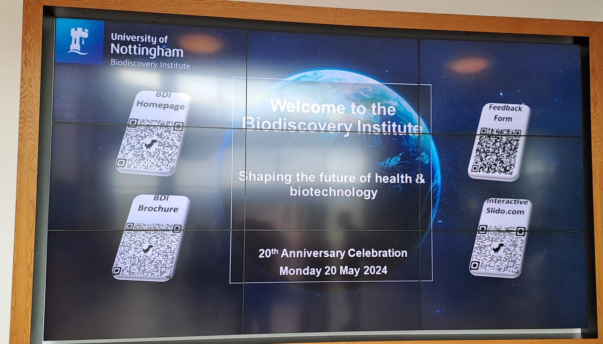 We were delighted to be invited to @UoN_BDI's 20th Anniversary Celebration. @MikeSawkins is here and looking forward to hearing about all the exciting research taking place in the Institute