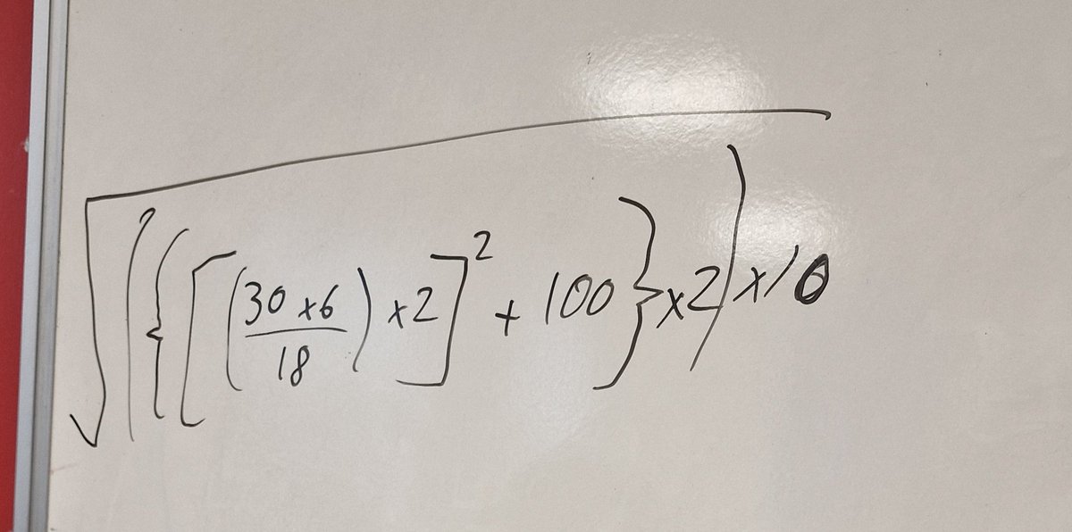 It's Monday period 1. First class of the new timetable with my new S2 class. The answer is 100, what's the question. I got this... 👌🤯👏

<a href="/CHS_Chryston/">Chryston High School</a> <a href="/ChrystonMaths/">Chryston High Mathematics</a>