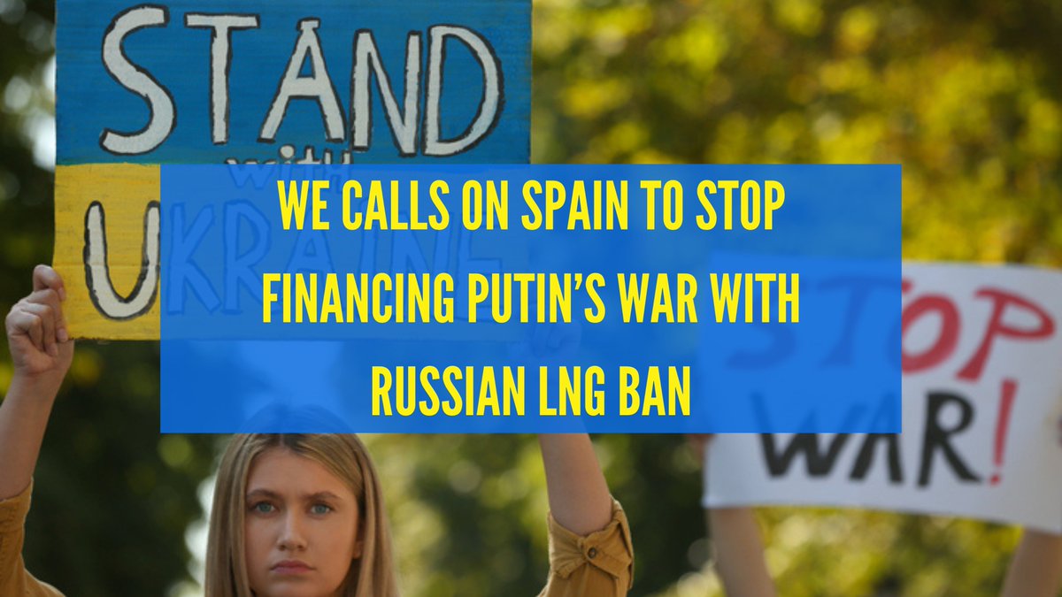 📢@RazomWeStand urges Spain to ban Russian LNG in the 14th sanction package! @Teresaribera @RLAranda We call on Spain to: 🔹Announce full support for a ban on Russian LNG imports in the 14th sanction package against Russia, including measures to prohibit transshipment and