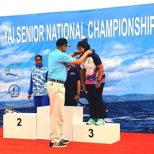 VivaGoaOnline's tweet photo. VIVA Goa congratulates Goa's Pearl Colvalcar for clinching Bronze medal in the ILCA 6 Women’s Olympic Class at the Yachting Association of India Senior Nationals 2024.

#pearlcolvalcar #bronzemedal #yachting #goa #sailor #olympics #yai https://t.co/BijebBkNXt