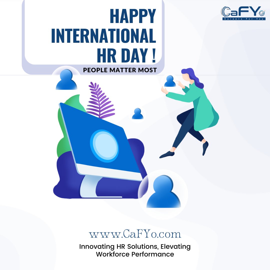 CafyoManagement's tweet photo. Happy International HR Day!

Today we celebrate the unsung heroes of the workplace - our HR teams! You work tirelessly to empower people, transform workplaces, and drive business success. Your dedication and expertise make a real difference in the lives of employees and organizat https://t.co/7aeKSlRonm