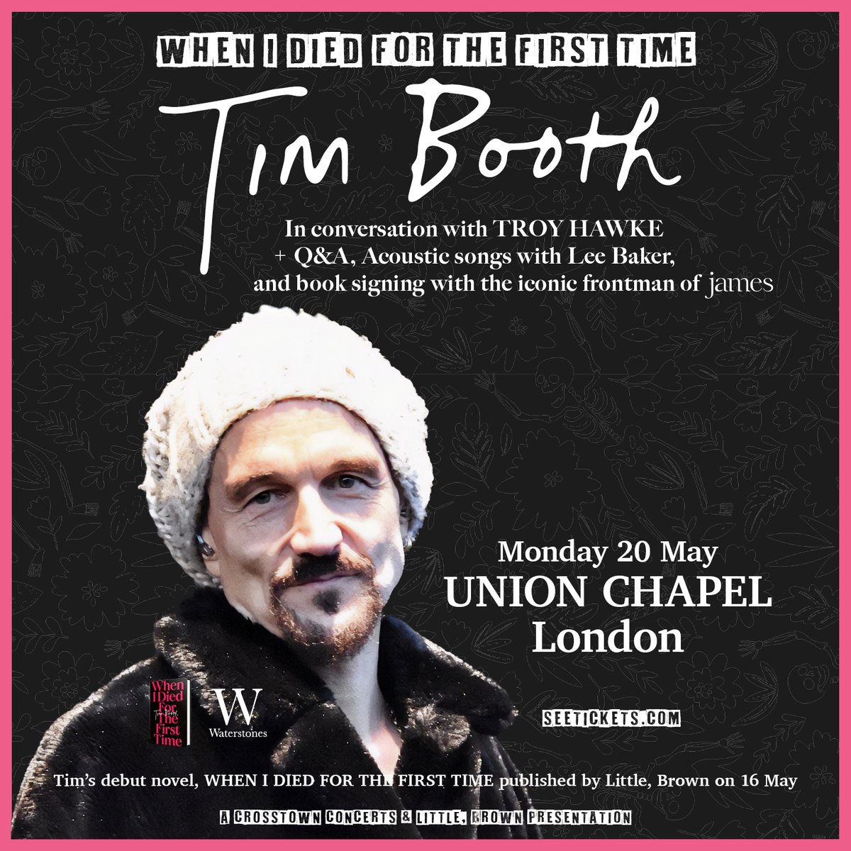 TONIGHT Join James' frontman @RealTimBooth celebrating his novel in conversation with host charmer @TroyHawke plus acoustic performances with Lee Baker. Last chance tickets at unionchapel.org.uk/venue/whats-on… 18:30 Doors 19:30 READING, INTERVIEW & SONGS 20:20 Interval 20:50 Q&A & SONGS