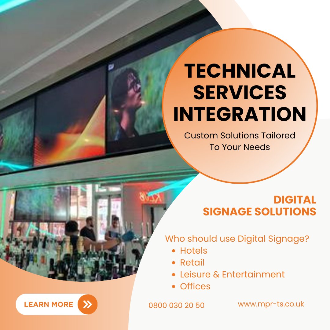 MPR_Technical's tweet image. Boost your brand with MPR Technical Services&apos; digital signage solutions! Certified expertise for dynamic displays that engage. #DigitalSignage #BrandGrowth #MPRTech 🚀

Explore our services: mpr-ts.co.uk/digital-signag…