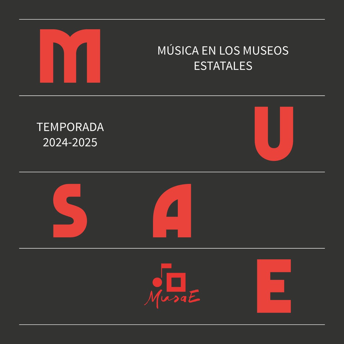 1/2 Ya está aquí la nueva edición de MusaE: Música en los Museo Estatales✨ El formulario para presentar las propuestas estará activo a partir de mañana, 21 de mayo, hasta el 17 de junio. ℹ️ musae.es @culturagob @ACEcultura @jmspain_ #proyectomusae #musae