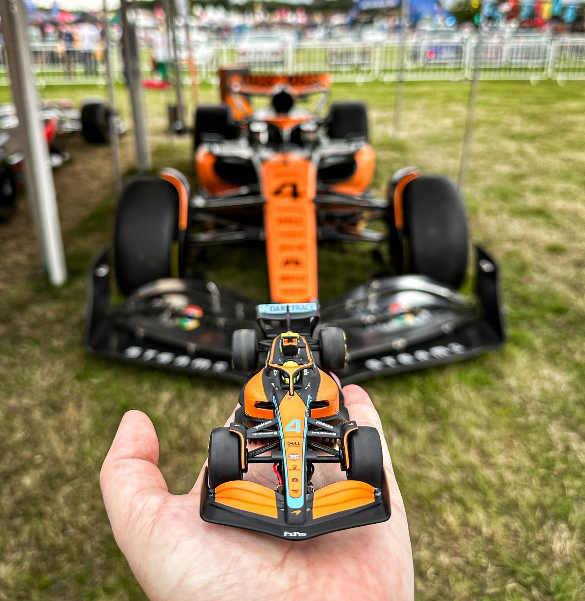 Throwback to last year's CarFest event where our 1:32 scale McLaren MCL36 met it's big older brother 🟠 #McLarenMonday Get yours here 👉 bit.ly/3XJi4AR