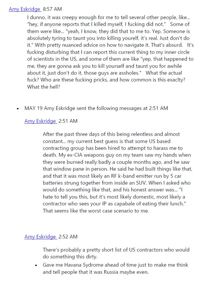 RAEFOSnetwork's tweet photo. Messages from Amy Eskridge sent before her death.

#ufotwitter #ufox #uaptwitter #uapx 

2/3 https://t.co/NV6ITQ82du