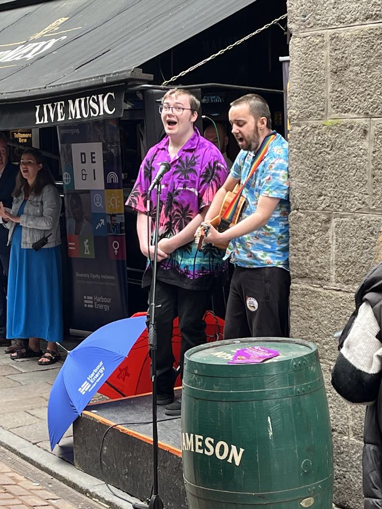 ☂️We had a great time this weekend at the @ADHDFoundation Umbrella Launch celebration along Shiprow! Corey, Sean and Debra enjoyed showcasing just what Music 4 U is all about. We were delighted to be invited to perform by @AbdnInspired as part of this fantastic event!